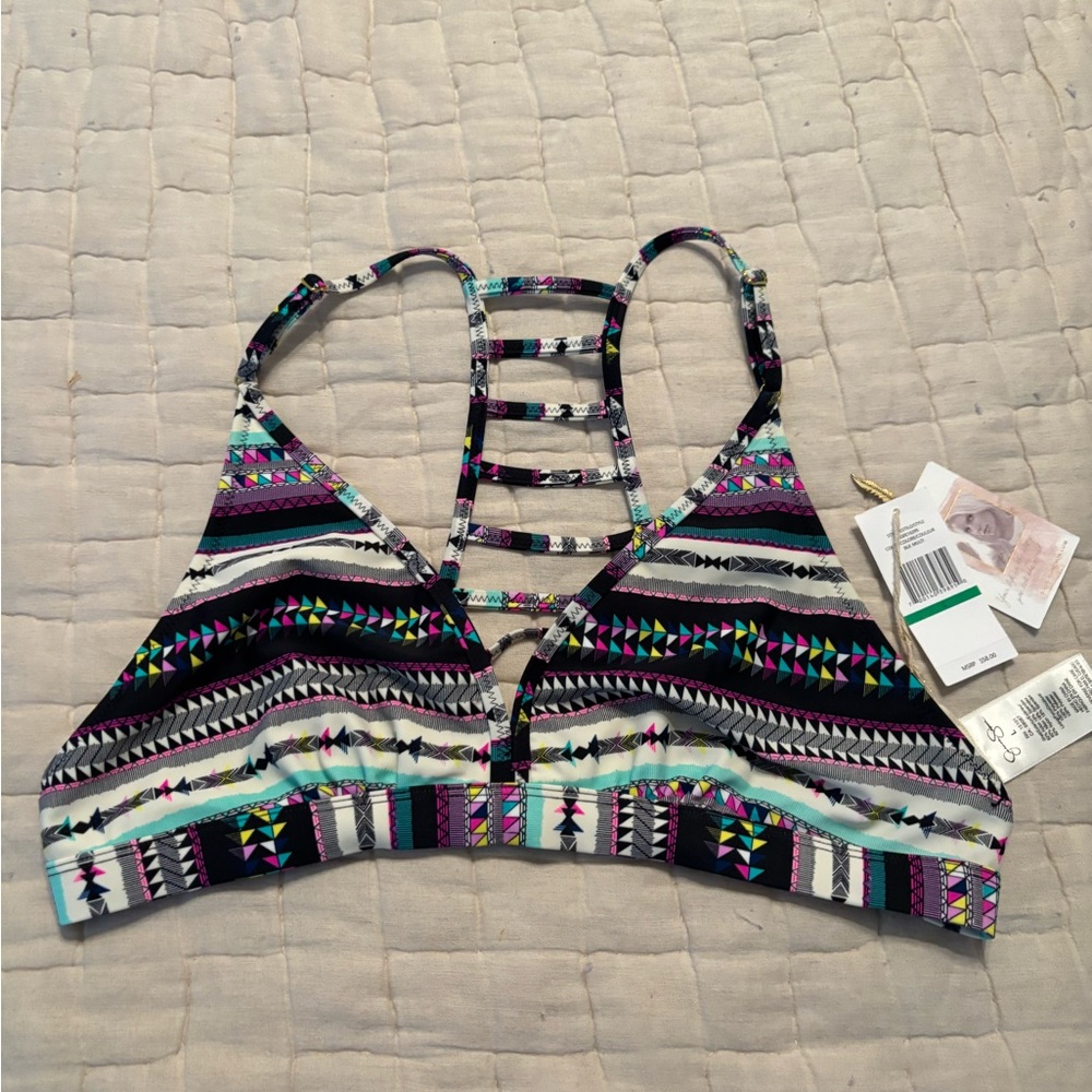 Colorful Strappy Bralette Jessica Simpson Tribal